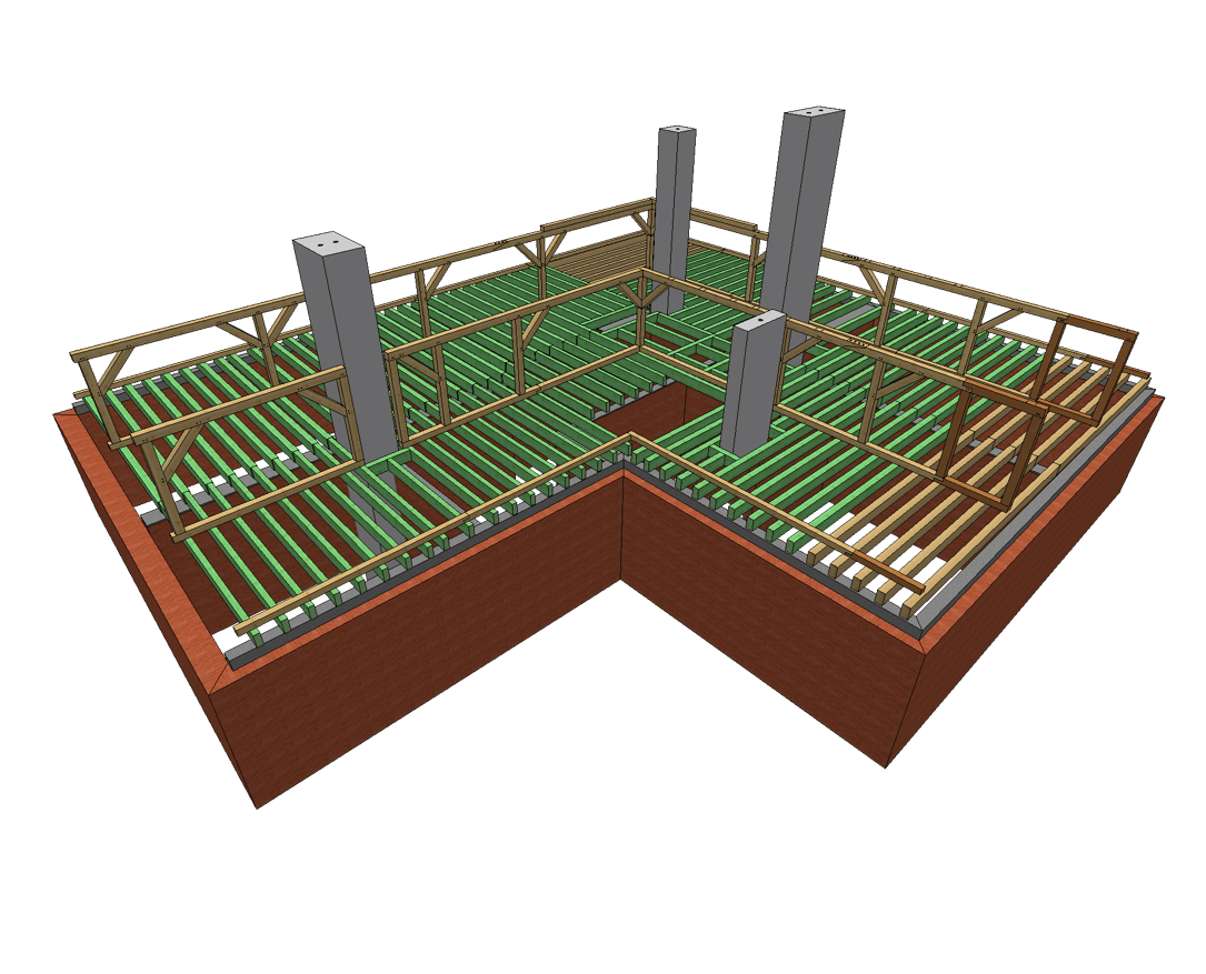 Widok 3D rekonstrukcji więźby4